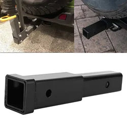 12in Trailer Hitch Extension 5000lbs Towing Extender Steel Square Tube For Class 3/4 2in Receiver
