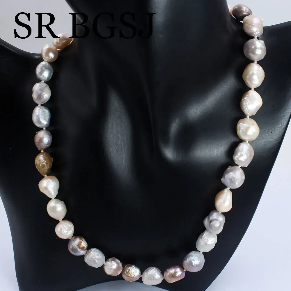 10-11mm Genuine Natural Freshwater Purple Pearl Short Chokers Necklace for Women Jewelry Mother\'s Day Gift 18inch