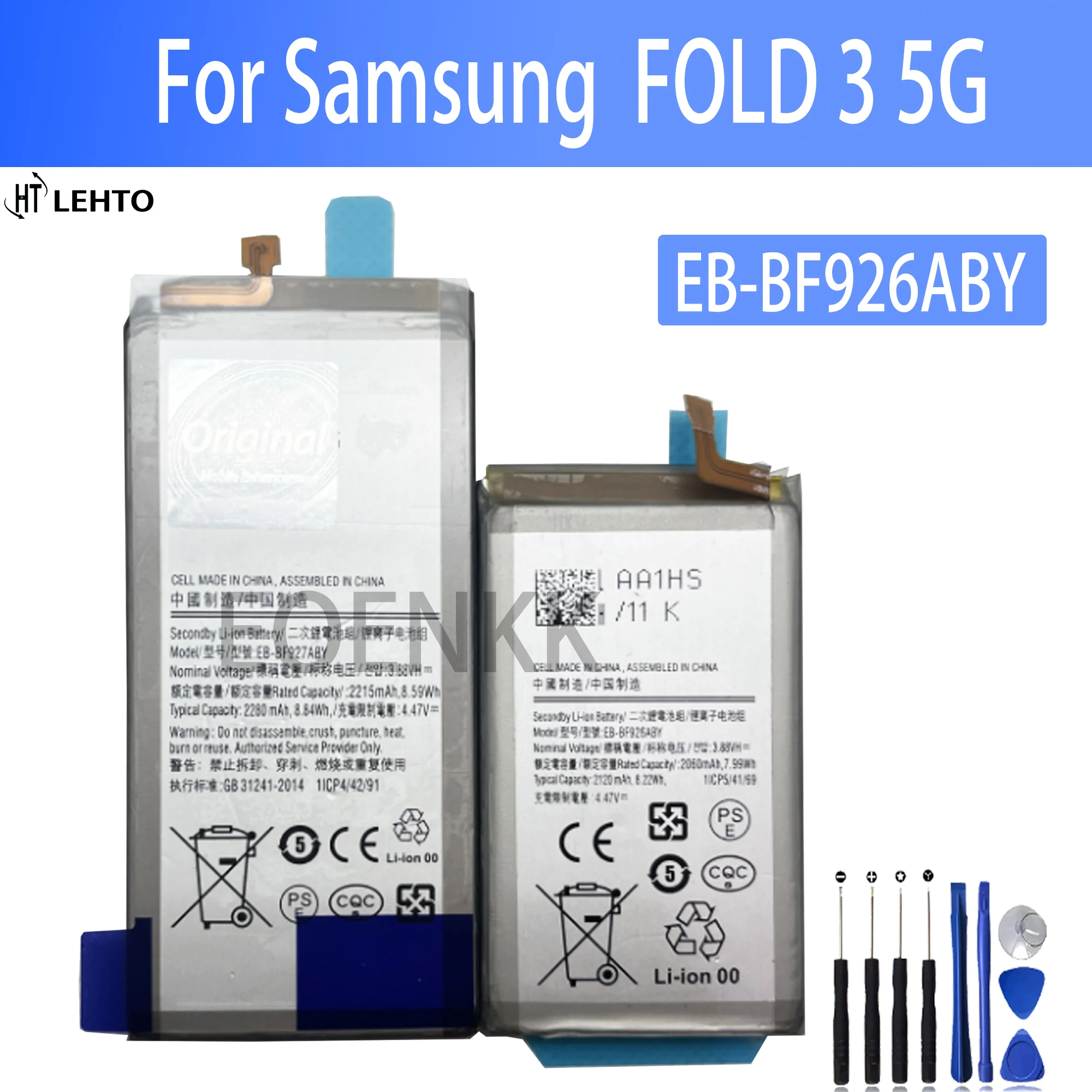 

100% high capacity EB-BF926ABY EB-BF927ABY Battery For Samsung Galaxy Z Fold 3 5G F926 F927 Phone Bateria