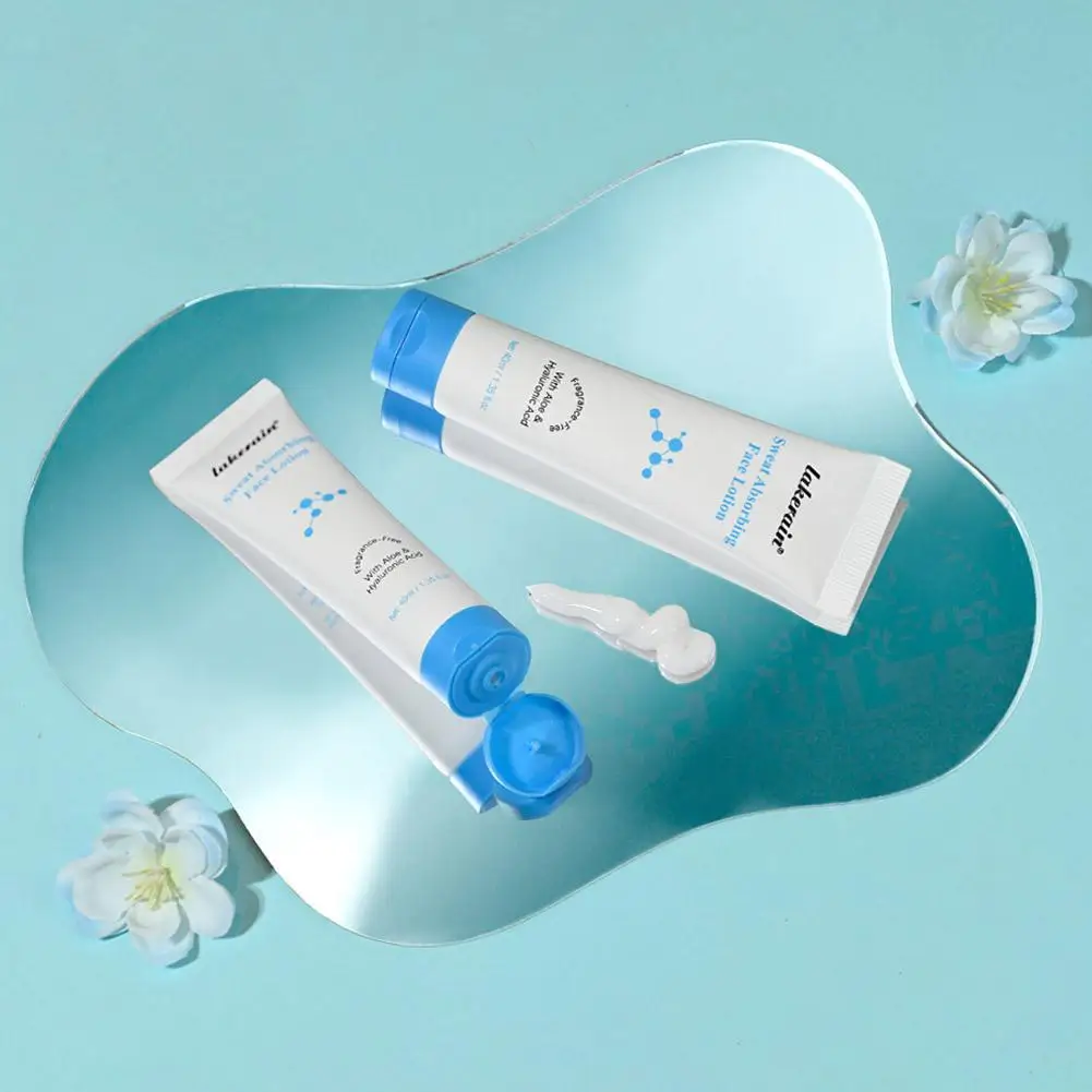 لوشن وجه ممتص للعرق غير لامع 40 مل، قاعدة مكياج تدوم طويلاً، تحكم رائع في العرق يمتص الزائد، مضادات الأكسدة المغذية O Z6D0