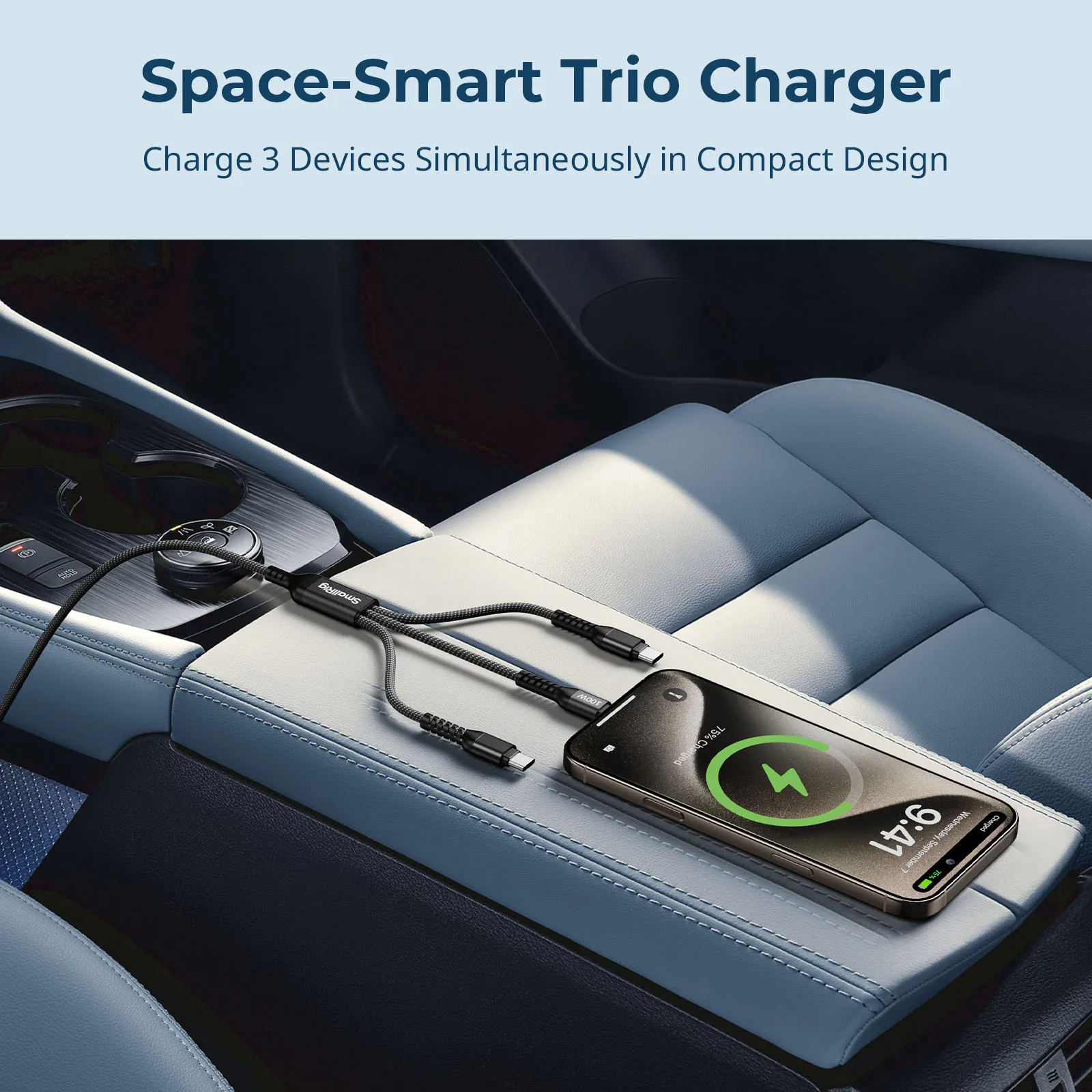 Кабель питания SmallRig 3-в-1 USB-C поддерживает быструю зарядку до 100 Вт для камер Sony для путешествий, студий, съемки на открытом воздухе -5079