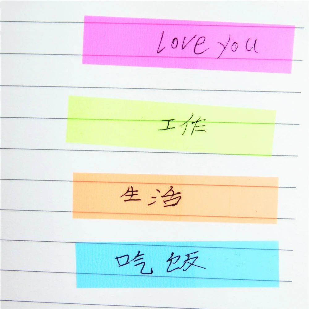Fluorescent Color N times Sticky Memo Pads Office School Supplies Sticky Notes Note Stickers Bookmark Stickers