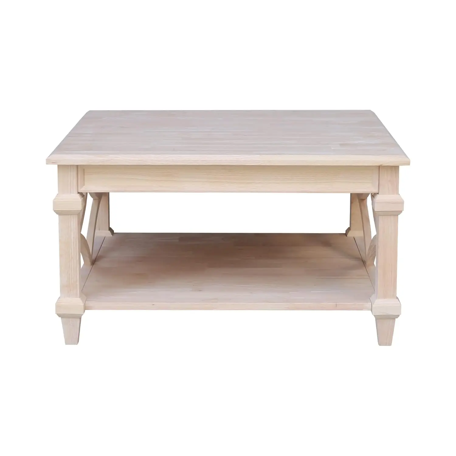 Square Coffee Table, Solid Wood, Contemporary Design, Spacious Tabletop, Perfect For Living Room, Easy Assembly