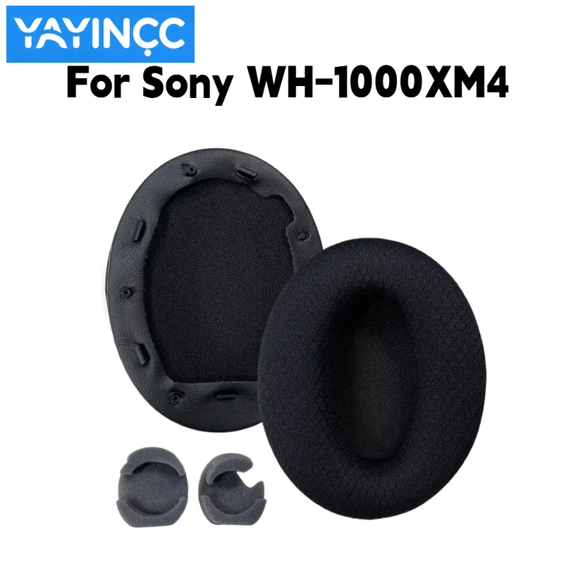 YAYINCC Ersatz-Ohrpolster aus atmungsaktivem Fußballnetz mit Schnalle für Sony WH-1000XM4 Kopfhörer, Reparaturteile, kein Haarausfall. – Detail 3