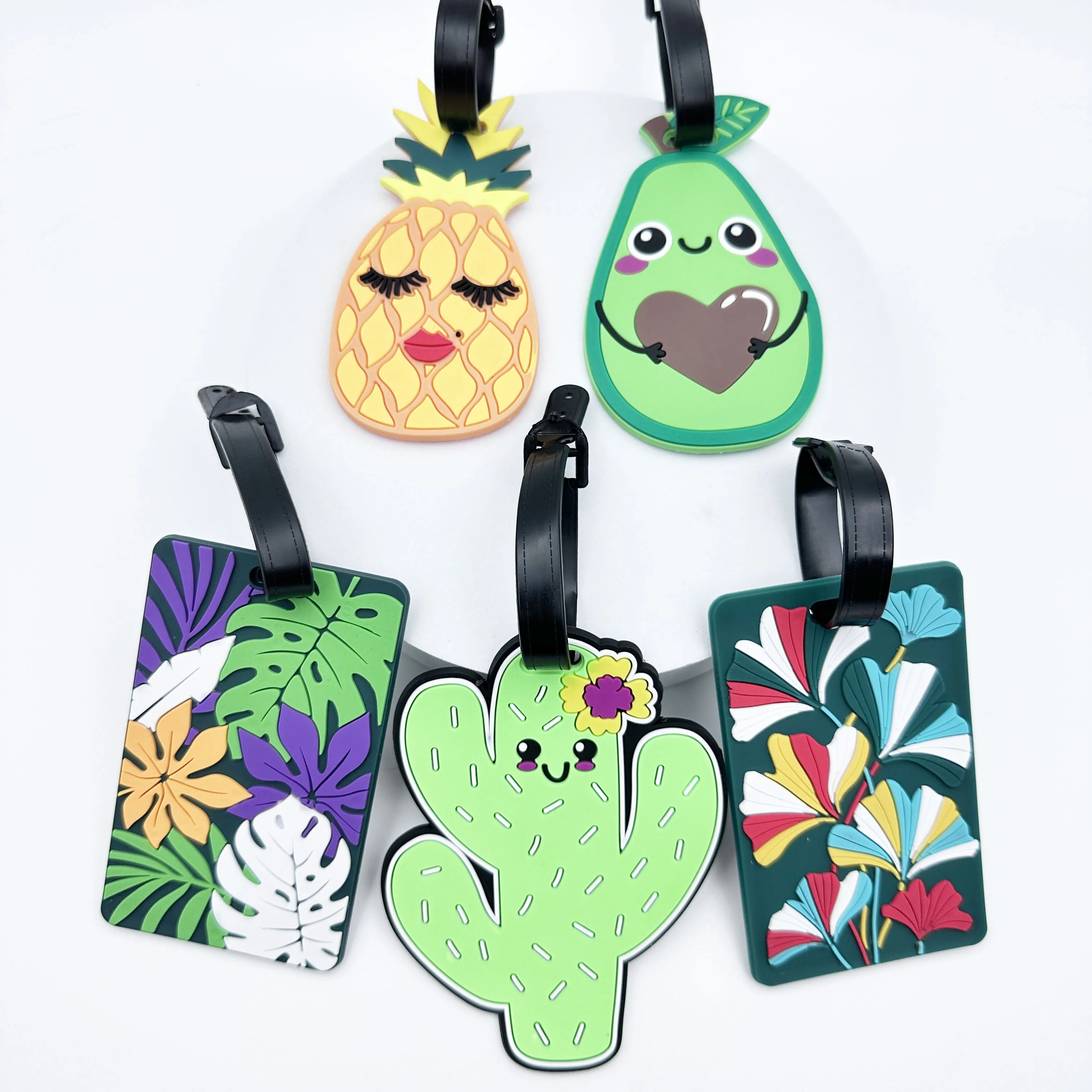 1PCS Cute Travel Accessories Luggage Tags Suitcase Cartoon Style Fashion Silicon Portable Travel Label Portable Label