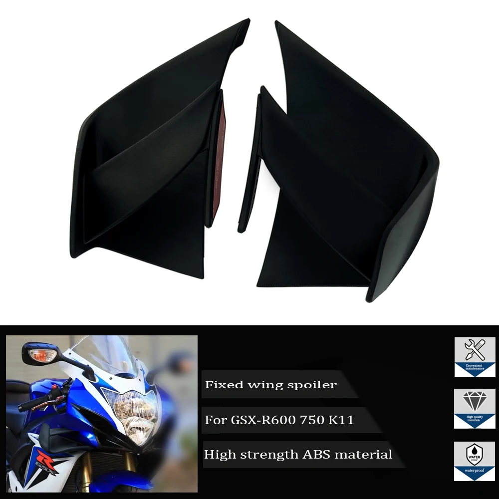 

For Suzuki GSX-R600 GSX-R750 K11 2011-2018 motorcycle fixed wing spoiler aerodynamics windshield wing side winglet aileron