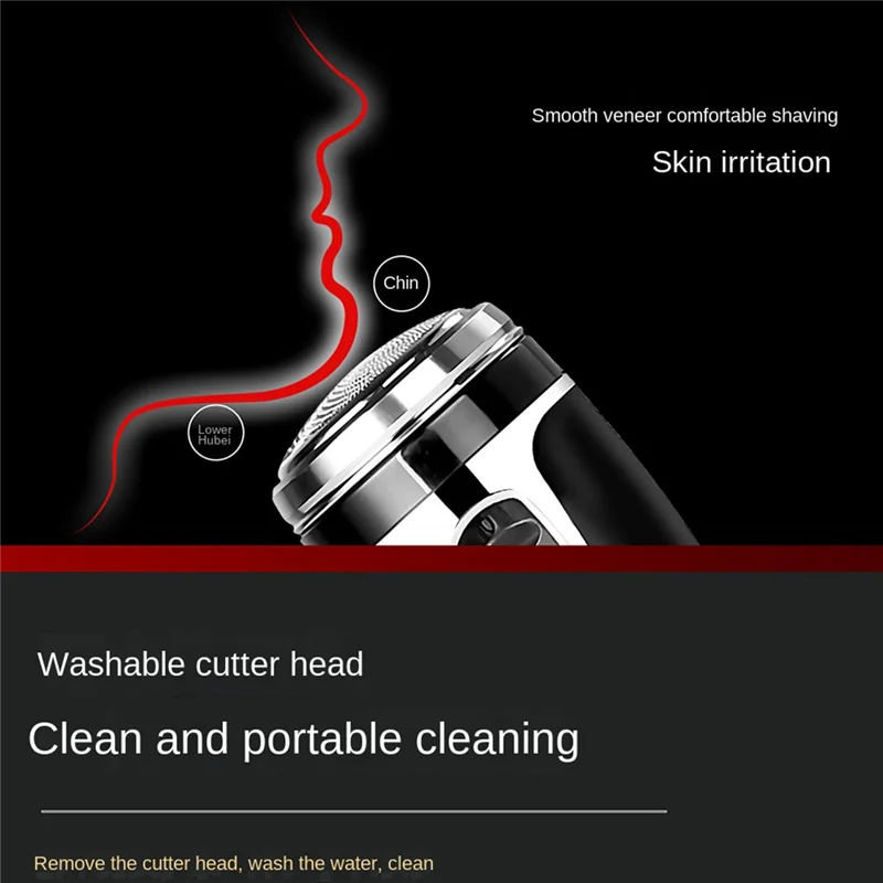 L65A-Electric Shaver For Men Rechargeable Cordless Rotary Electric Razor -Up Beard Trimmer Face Shaving Machine