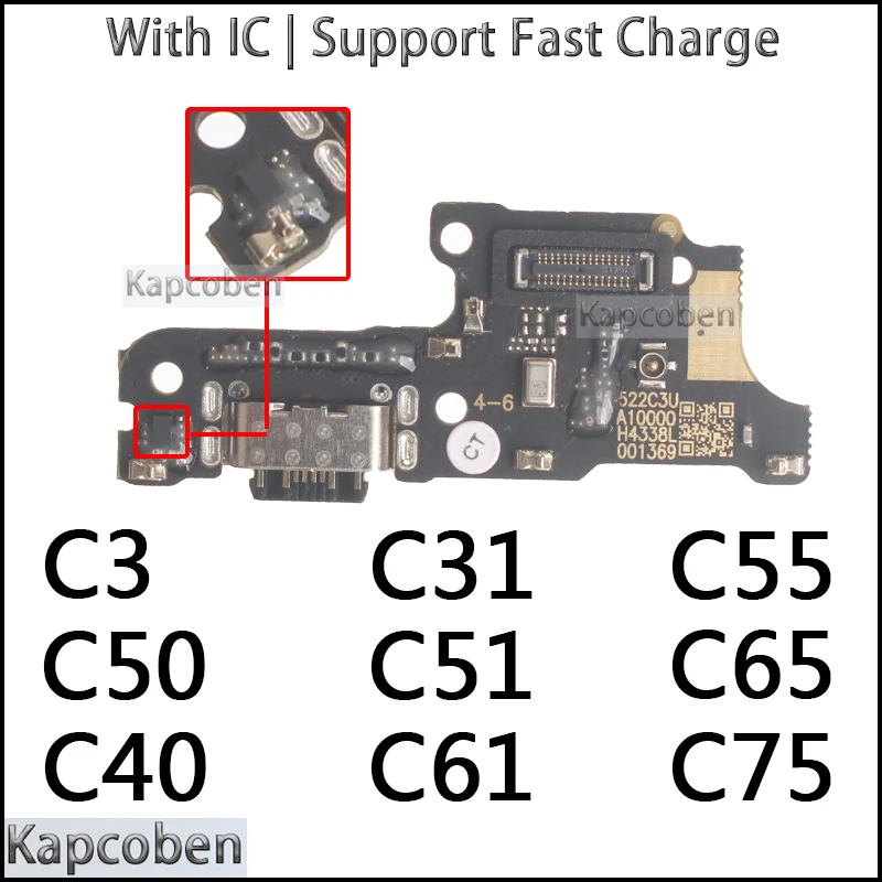 

Charger Connector for Xiaomi Poco C51 C55 C61 C65 C40 C50 C75 C3 C31 Charging Board Flex Ports Module Usb Dock