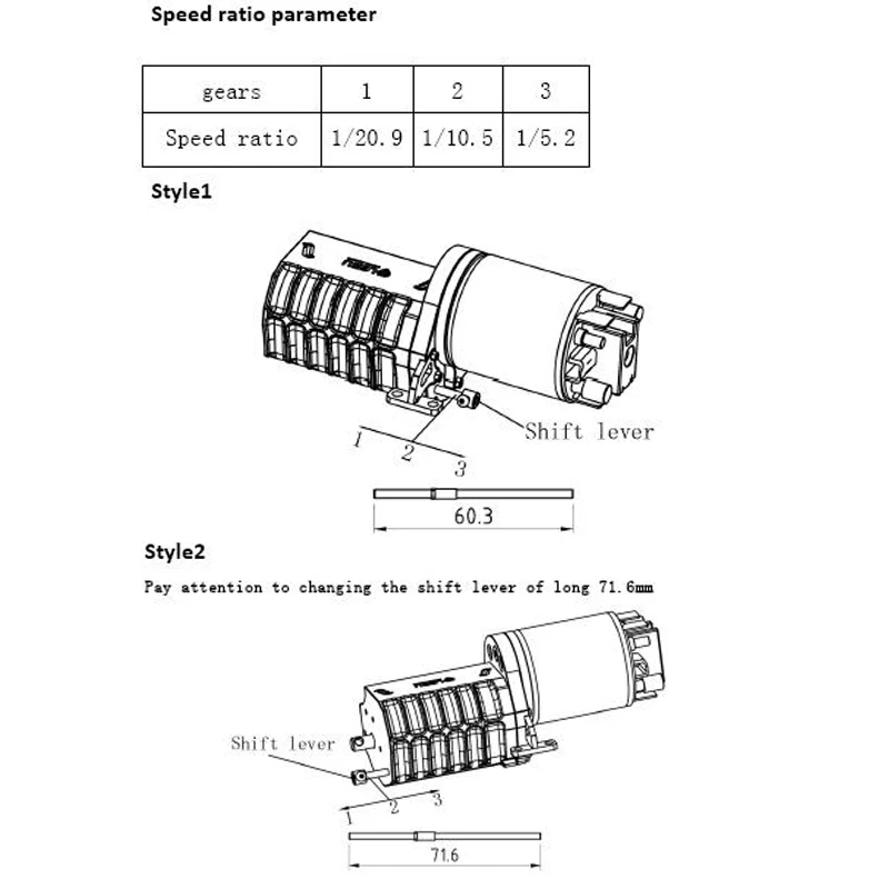 LESU Trasmissione in Metallo Cambio 3 Velocità con Caso di Trasferimento Motore 1/14 TAMIYA RC Trattore Camion Dumper Modello di Auto FAI DA TE