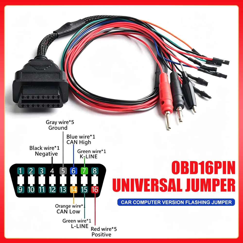 NEW OBD16PIN Universal Jumper MPPS Breakout Tricore Cable ECU Programming Connection Plug OBDII for Car/Truck/Moto Circuit Board