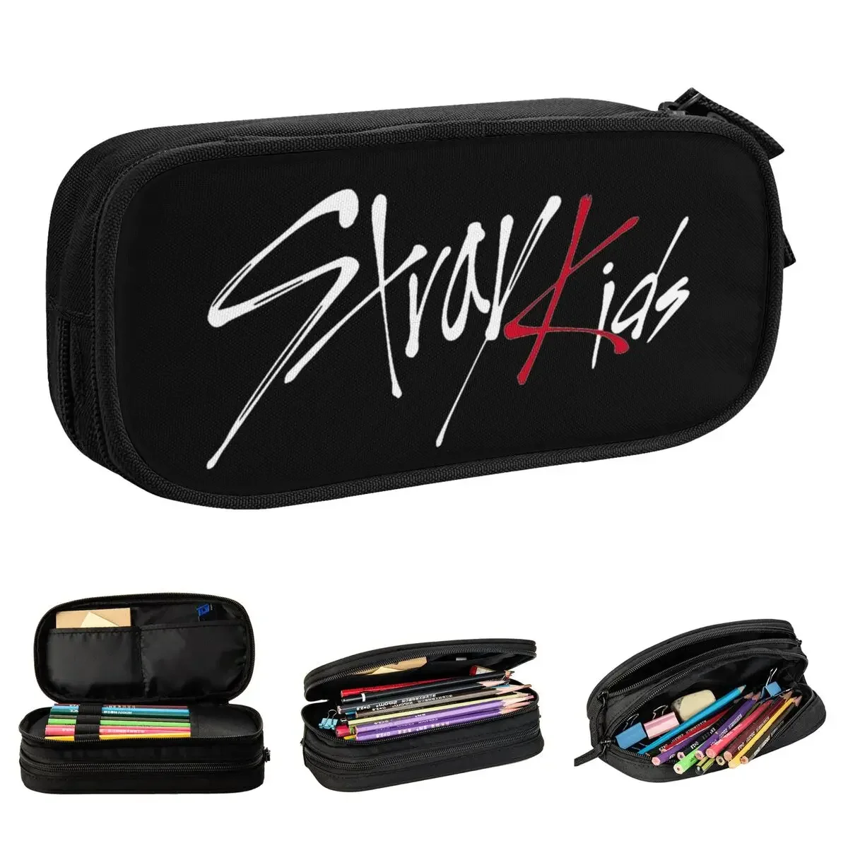 STRAY Cute KIDS Logo Pencil Case Pencil Box Pen for Girls Boys Big Capacity Bag Students School Gifts Stationery