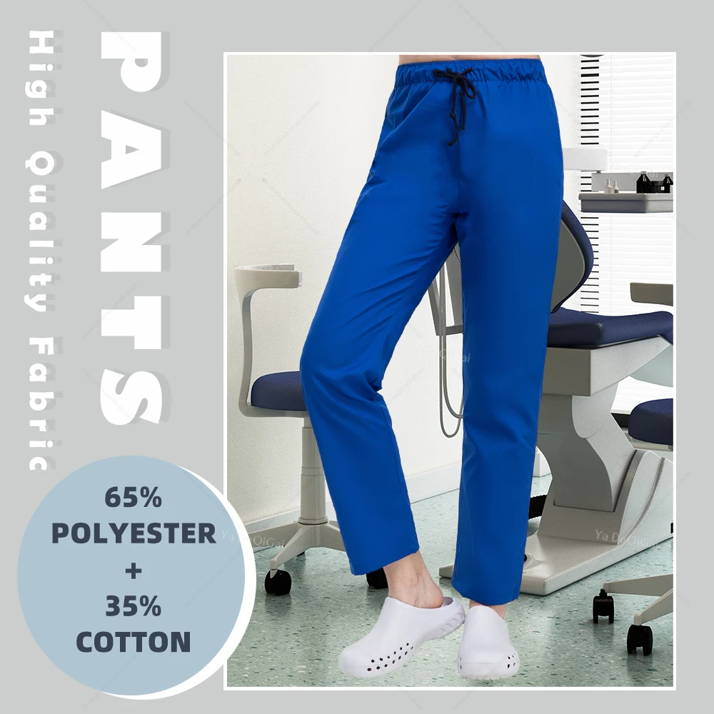 Pantalones de enfermería de trabajo Unisex, uniforme médico de enfermera clínica, pantalones a prueba de polvo de laboratorio, venta al por mayor