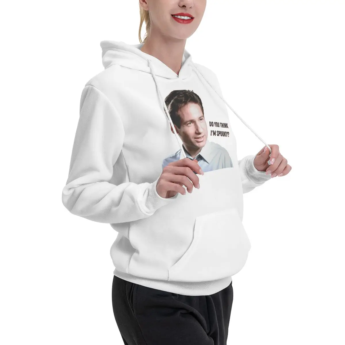 X Files Spooky Mulder For Sale Couples Plus Velvet Hooded Sweater Unique High quality Hooded rope Hoodie Travel Kawaii