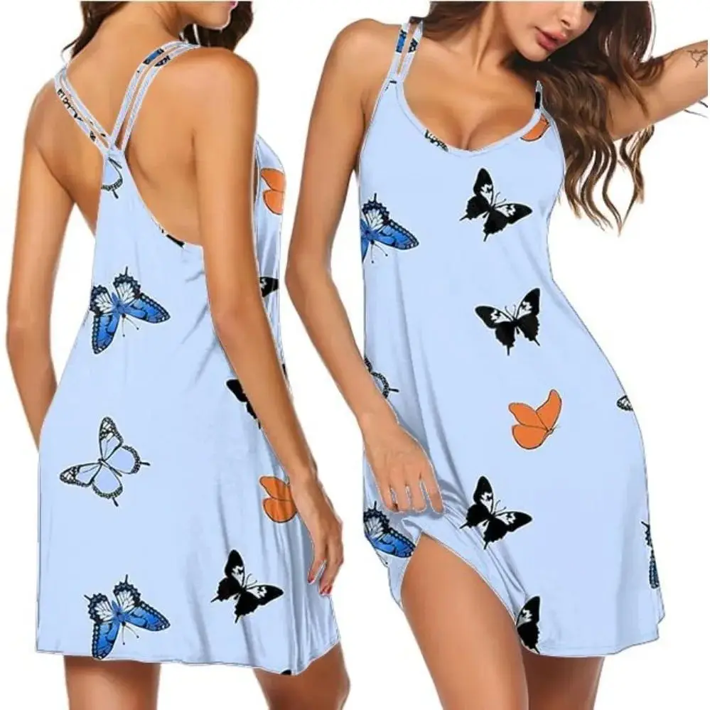 

Пижама без рукавов с v-образным вырезом для девочек легкая и удобная.