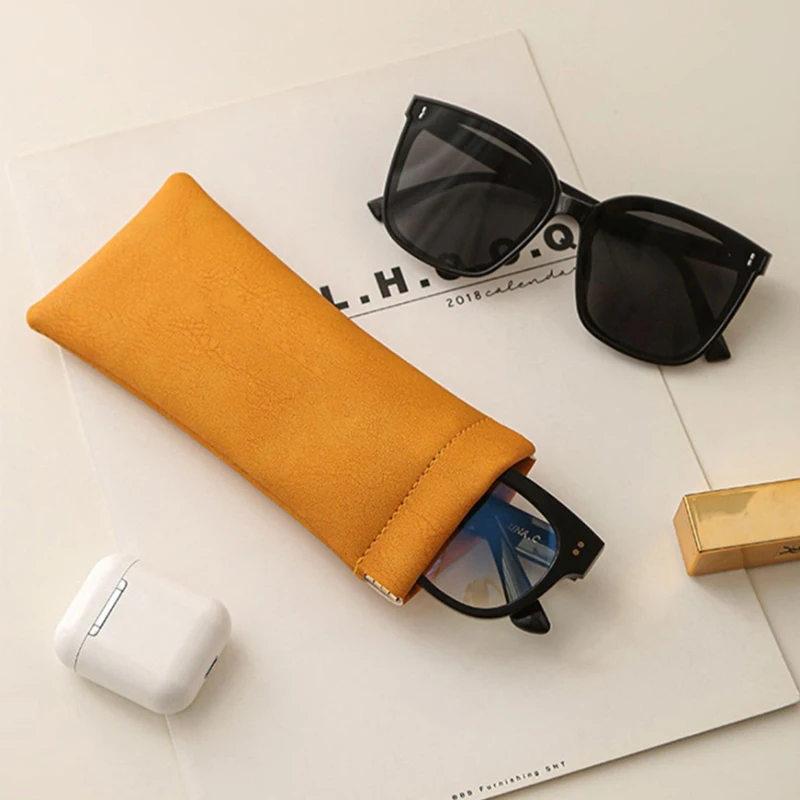 PU Leather Glasses Storage Bag Automatic Closed Sunglasses Case Waterproof Pouch Glasses Protective Cover Eyewear Storage Bag