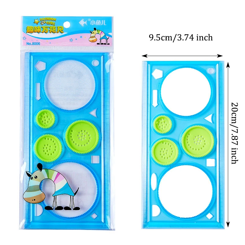 Multifunctional Geometric Ruler,Template Painting Hollow Curve Drawing,Mathematical Drawing Plastics Ruler,Figure Function Ruler