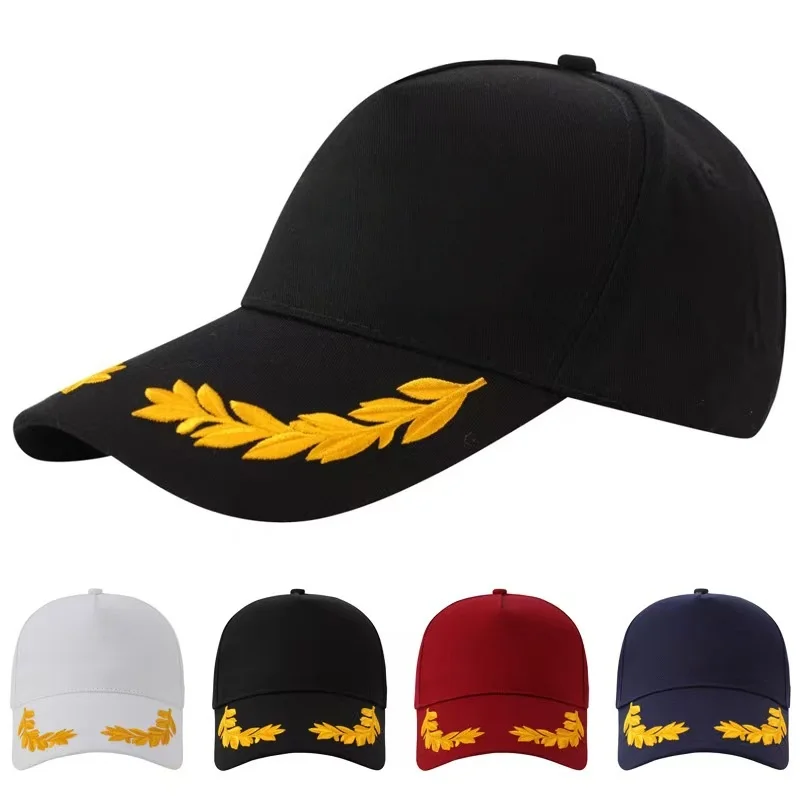 Wheat Stitch Baseballkappe – 6-Panel Baumwoll-Sonnenhut mit Messingschnalle, verstellbar, Outdoor-Mode, Snapback, trendige Unisex-Schirmmütze