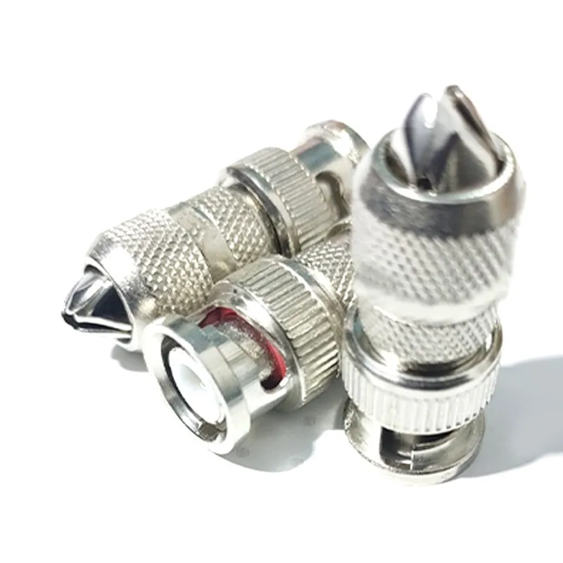 2/5/10pcs BNC Connector Male Coax Cabling Connector Adapter for CCTV Camera Video Cable Security Surveillance System E4