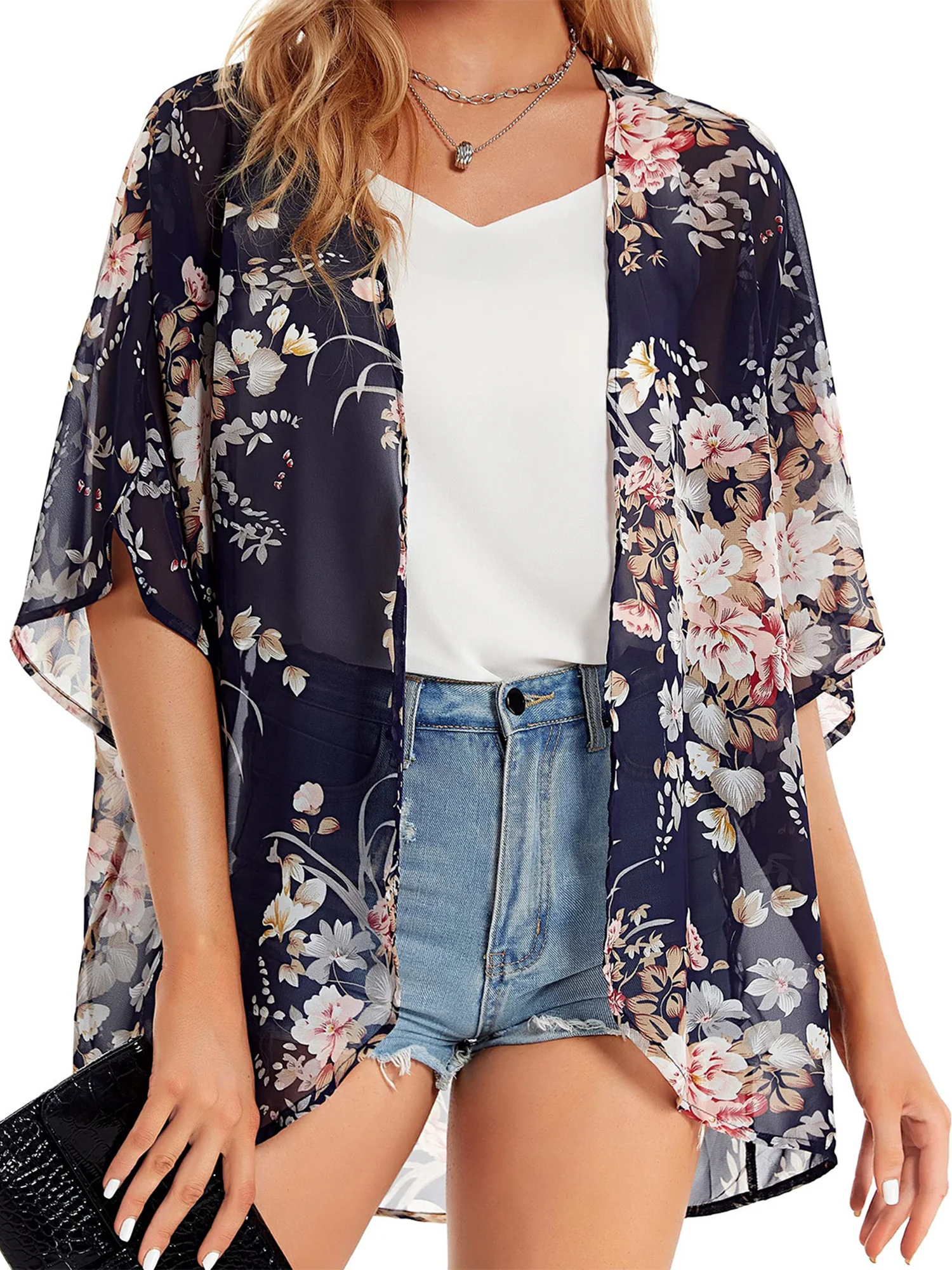 Dames Badpak Cover-Ups Kimono Cardigan Zomer Bikini Badmode Casual Losse Badpak Cover-Ups