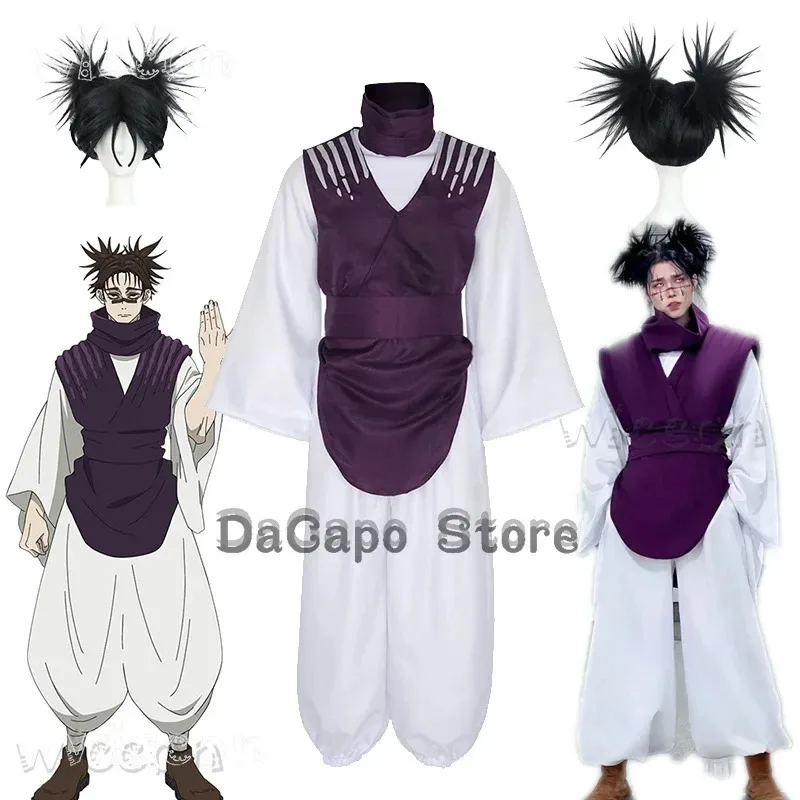 2026 جديد Choso تأثيري JJK زي أنيمي لعب الأدوار قميص شعر مستعار أسود أرجواني الزي الرسمي كيمونو الرجال حفلة الهالوين خارج ★ ☆ ❤ ★ ☆