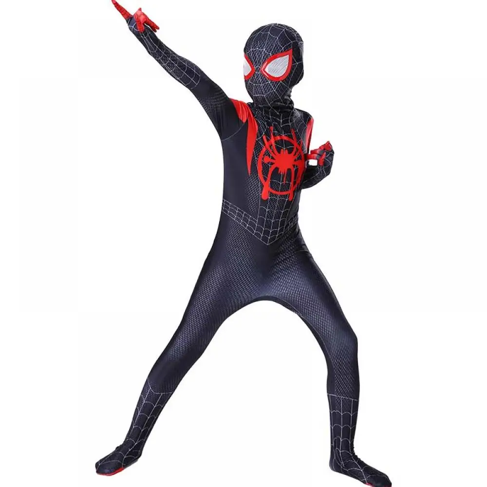 New Spiderman Cosplay Costumes Bodysuit Masks Movie Superhero Miles Morales Role Play Aldult Kids Boy Christmas Fantasy Jumpsuit