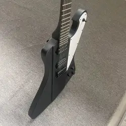 Heterotypic 6-string electric guitar with integrated electric guitar, black body, matte color, rose wood fingerboard, open picku