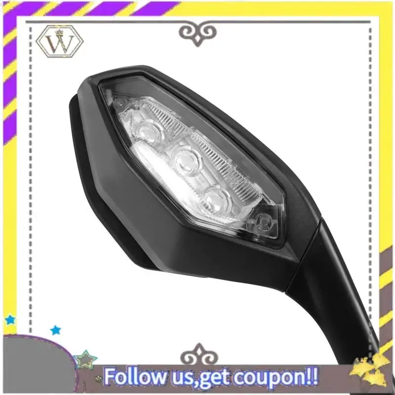 

ABXV-Motorcycle Rear View Mirrors With Turn Signals For R1 R6 YZF-R1 YZF-R6 2017 2018 2019 2020