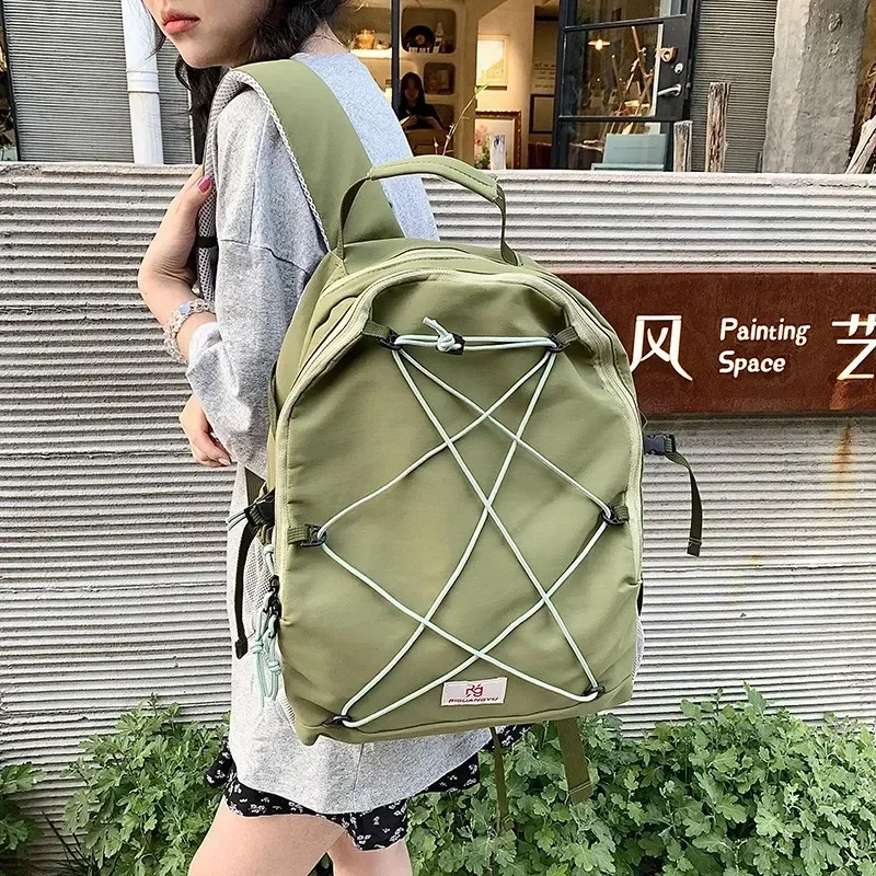 Solid Color High Quality Zipper Backpacks Ladies Bags on Sale 2024 New Interior Compartment Simplicity Fashion Backpacks