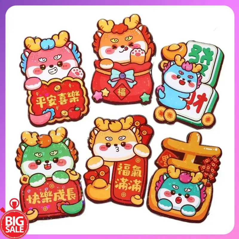 Grande Oferta 36 pçs envelopes vermelhos sorte saco de dinheiro estilo chinês primavera festival pacote vermelho bênção pacote