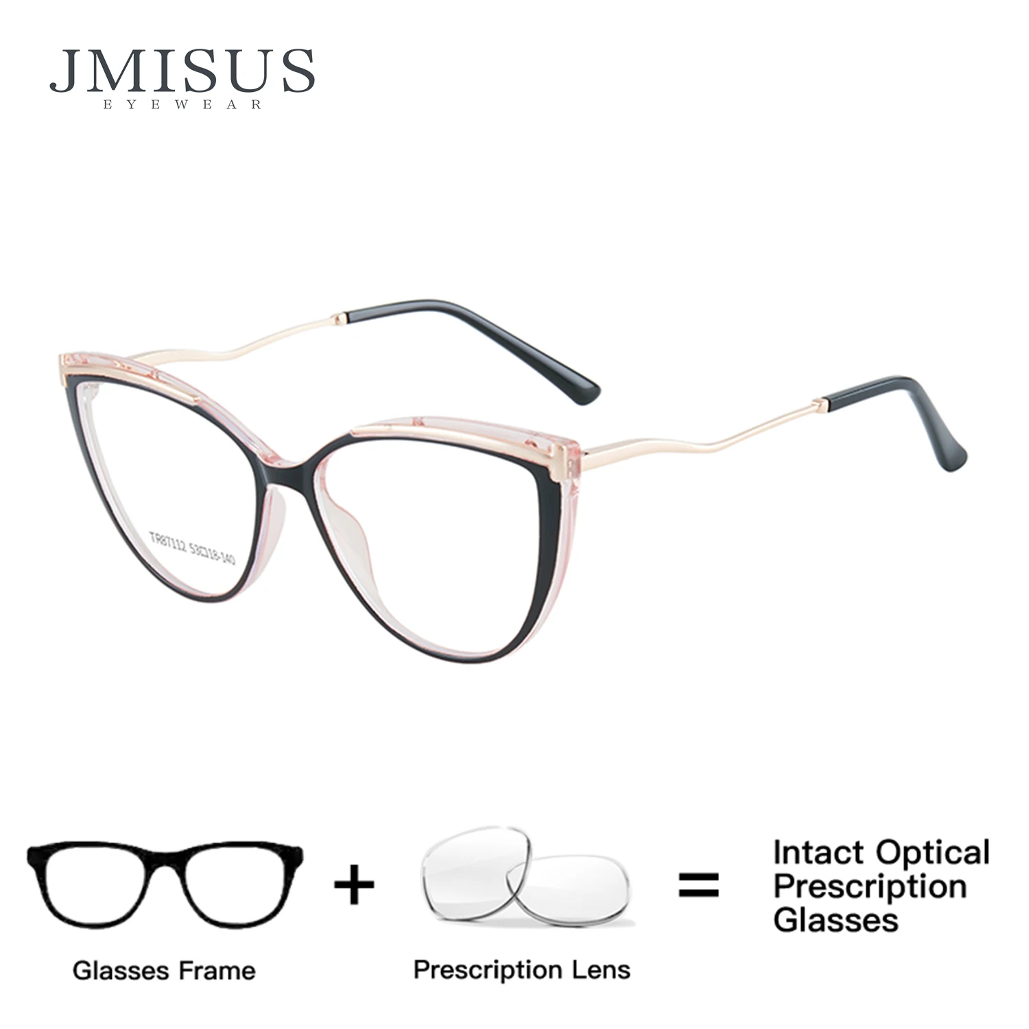 

JMISUS 2025 New Arrivals Cateye Prescription Glasses Spring Leg Myopia Eyewear Fashion Progressive Eyeglasses for Women