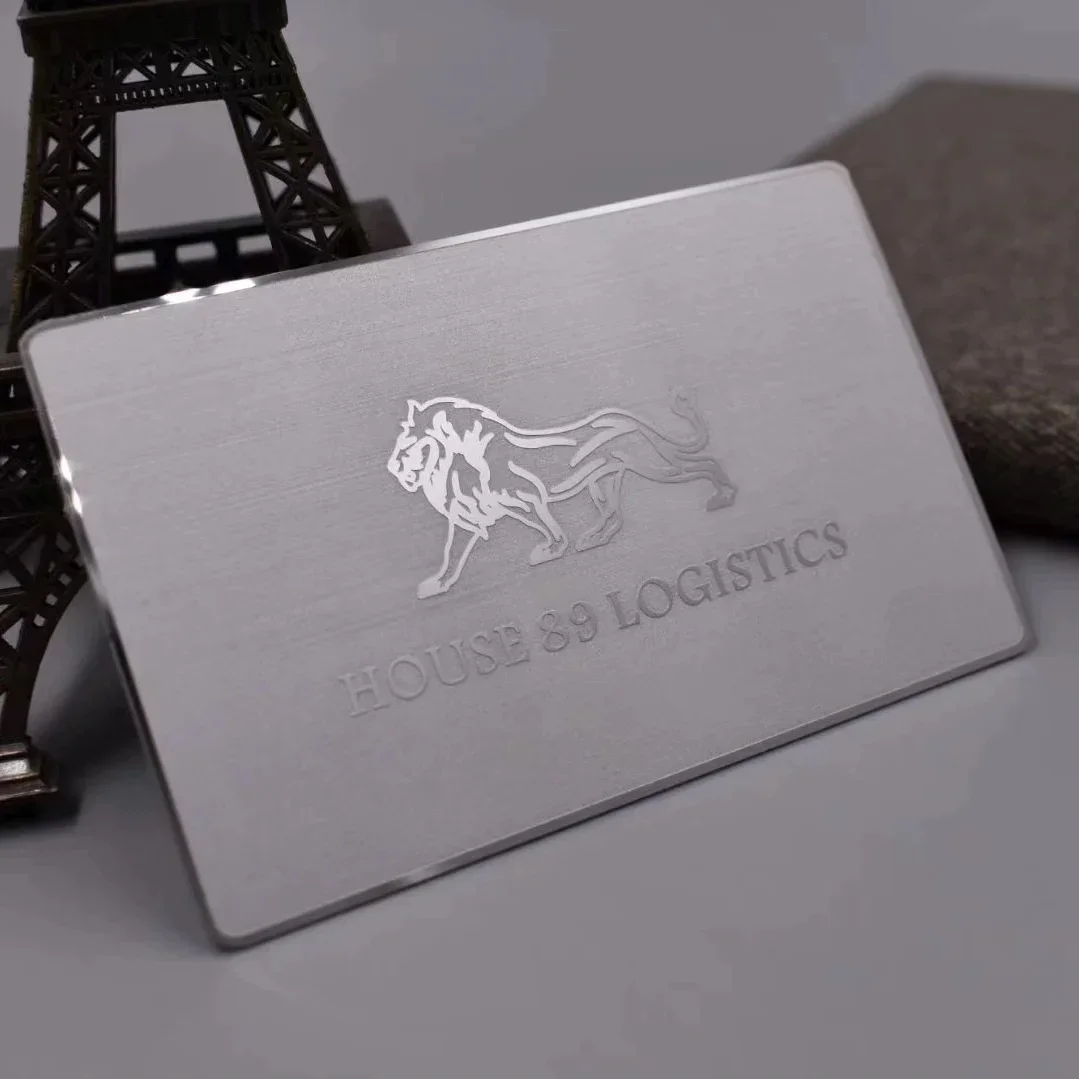 

Металлическая визитная карточка премиум-класса с выгравированным индивидуальным логотипом, выгравированным лазерным именем из нержавеющей стали, визитная карточка