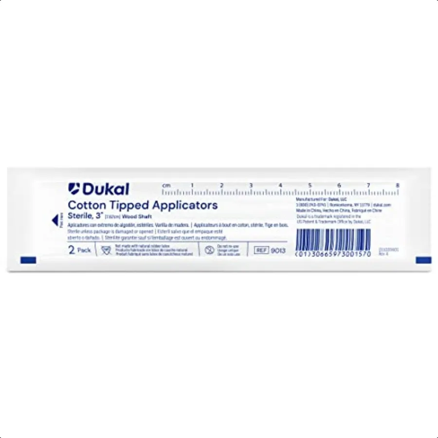 두칼 면 팁 어플리케이터 3 200개입 면봉 나무봉 의료용 멸균 면봉 100개