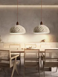 Innovative LED Pendant light retro yellow cave stone ceiling light suitable for bar counter bedroom bedside balcony Chandelier