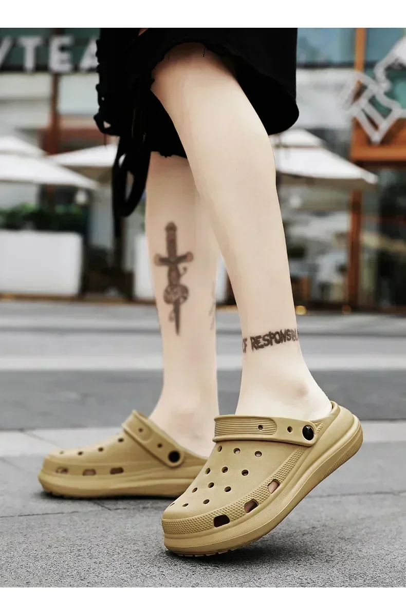 2026 Damen- und Herren-Lochschuhe, Sommer-Rutschfeste Outdoor-Sandalen, Geschlossene Zehen, Superweiche Beach-Slipper mit Dicker und Weicher Sohle – Detail 16