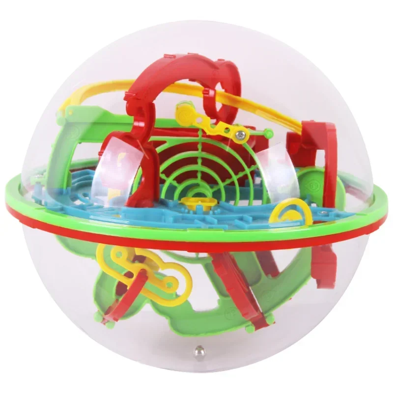 3D Magical Intellect Maze Ball 100 Steps,IQ Balance Perplexus Magnetic Ball Marble Puzzle Game for Kid and Adult Toys Iintellect