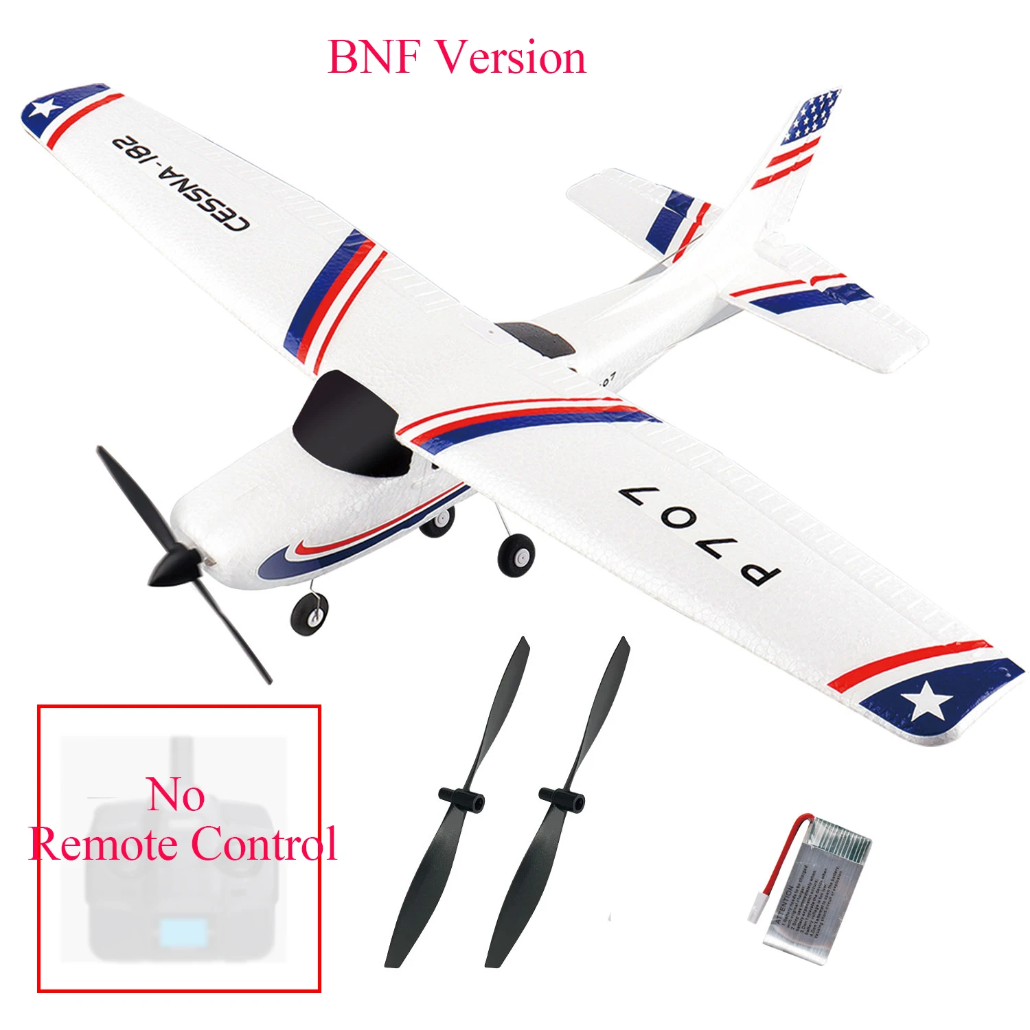 P707 2.4G 3CH Cessna 182 Micro RC Airplane BNF Without Transmitter Outdoor Drone Toy for Ages 14+ Kids Gift