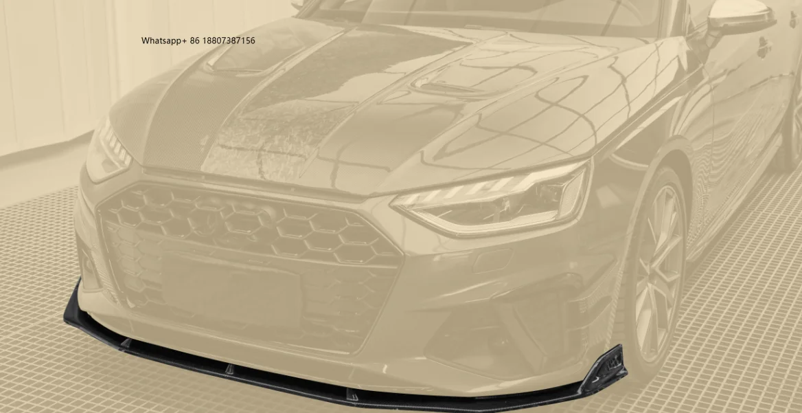 

Yaochi New forAudi S4 B9.5 Carbon Fiber Front Lip & Bumper with Exhaust Cut-Outs-Bolt-On Universal Fitment