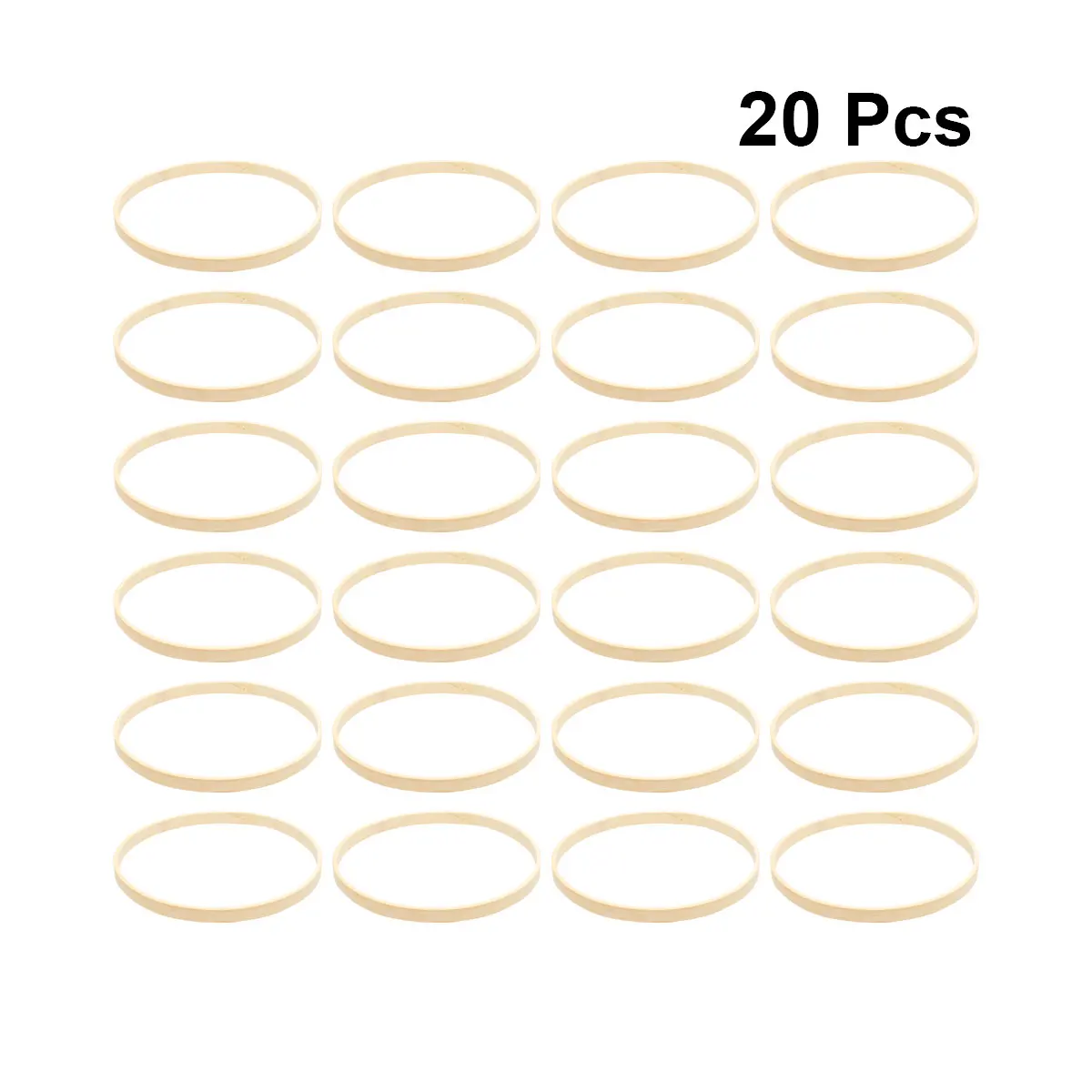 

20pcs Bamboo Dreamcatcher Rings Round Diy Craft Frames For Windchime Wreath Embroidery Handmade Projects 15Cm