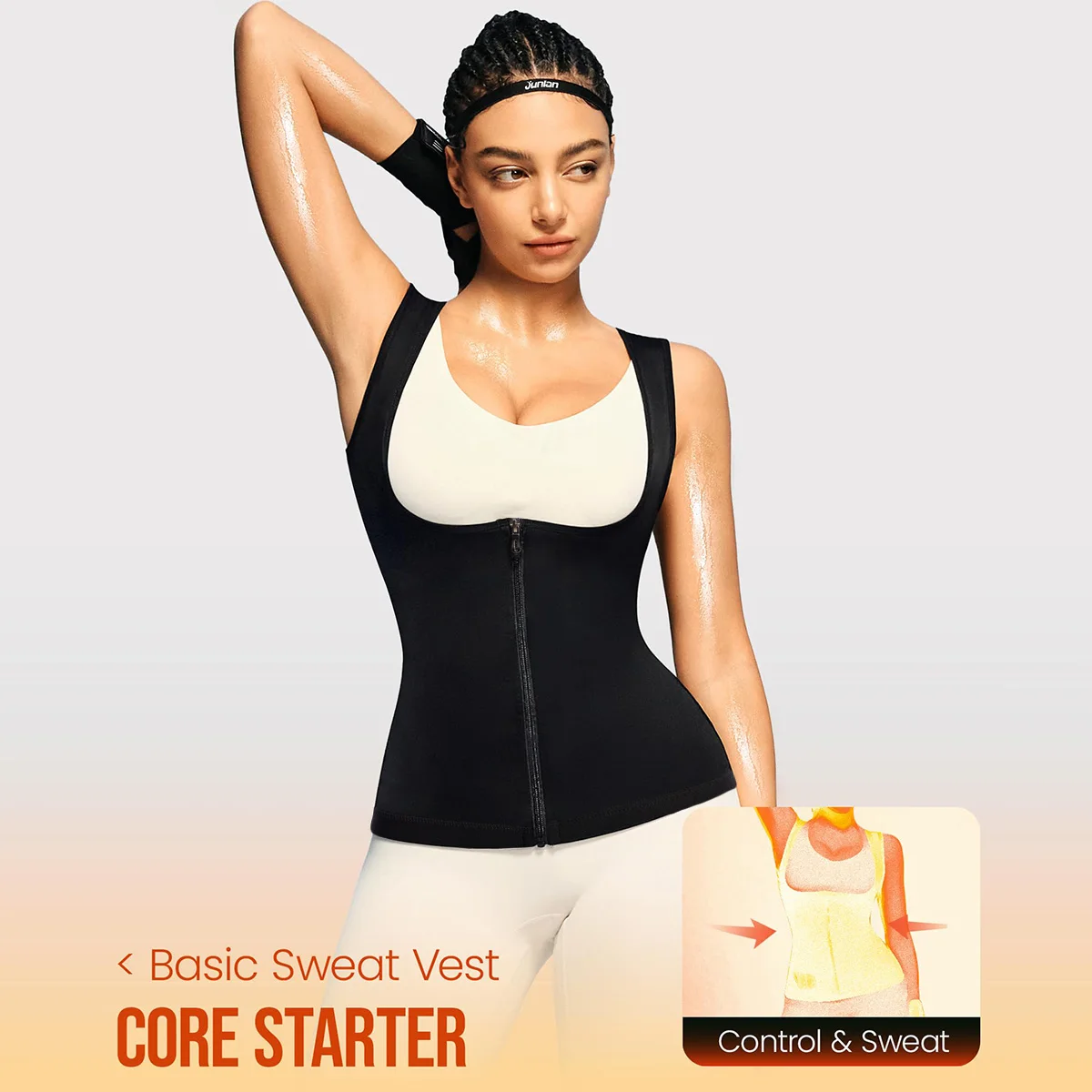 1PCS Women’s Sweat Vest for Weight Loss – Heat-Trapping Sauna Tank Top, Slimming Workout Shirt with Compression for Faster Sweat view 4