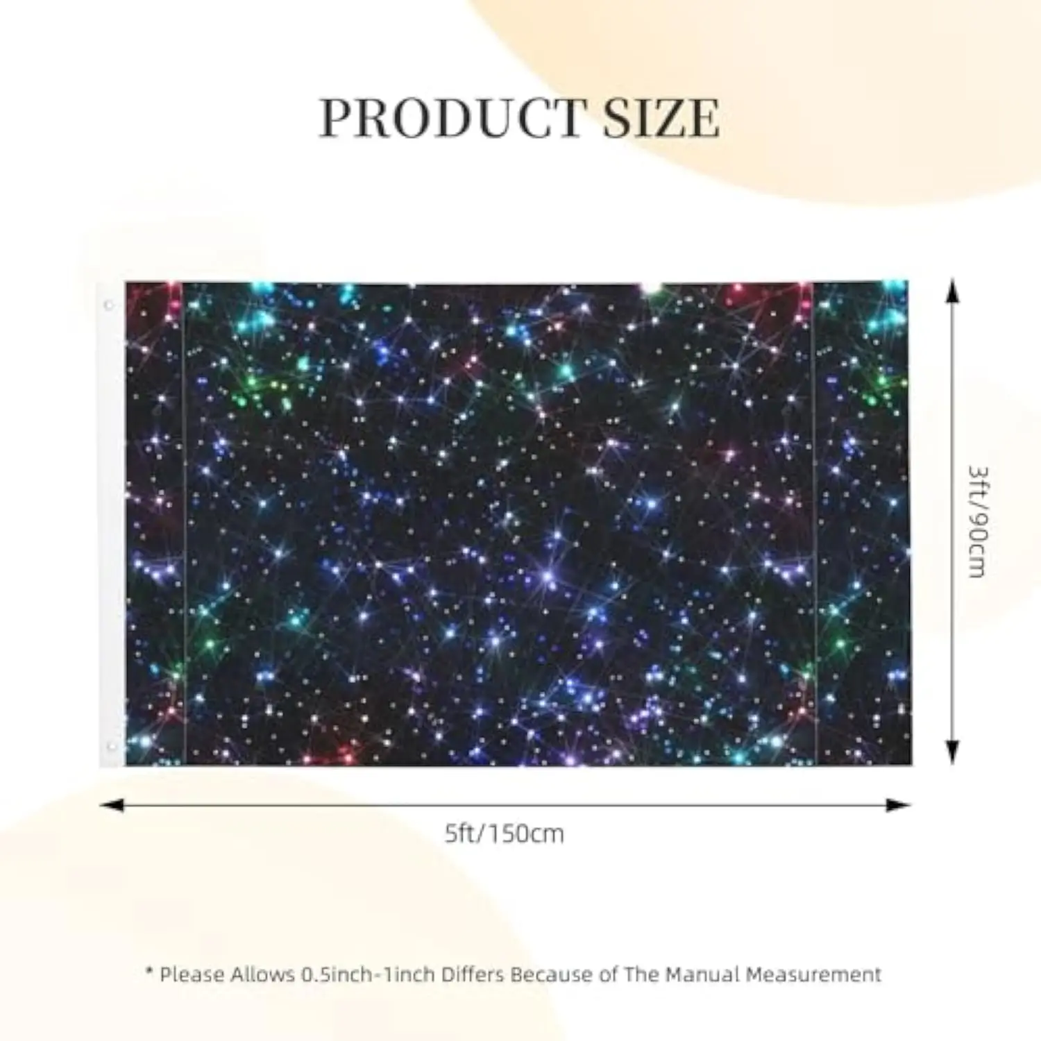 Interstellar Starry Sky Constellation Polyester Outdoor Flag Banner Garden Decor