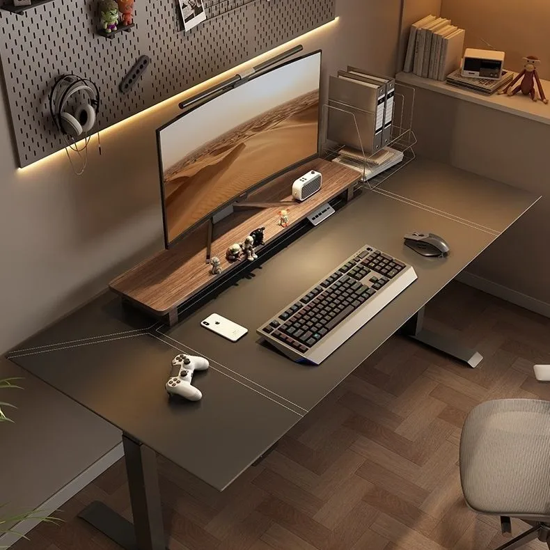 Solid wood electric lifting table intelligent computer  computer  home study  desk workbench