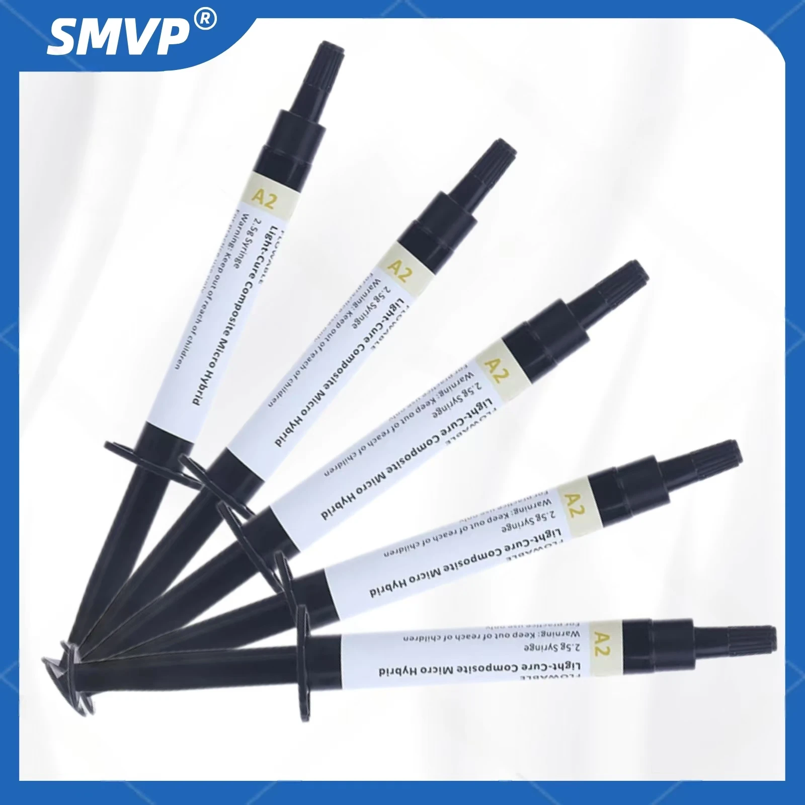 Dental Composite Resin Flowable Light Curing A2 2.5g Refill Syringe Delivery Tips Etch Gel Adhesive Bonding Profession