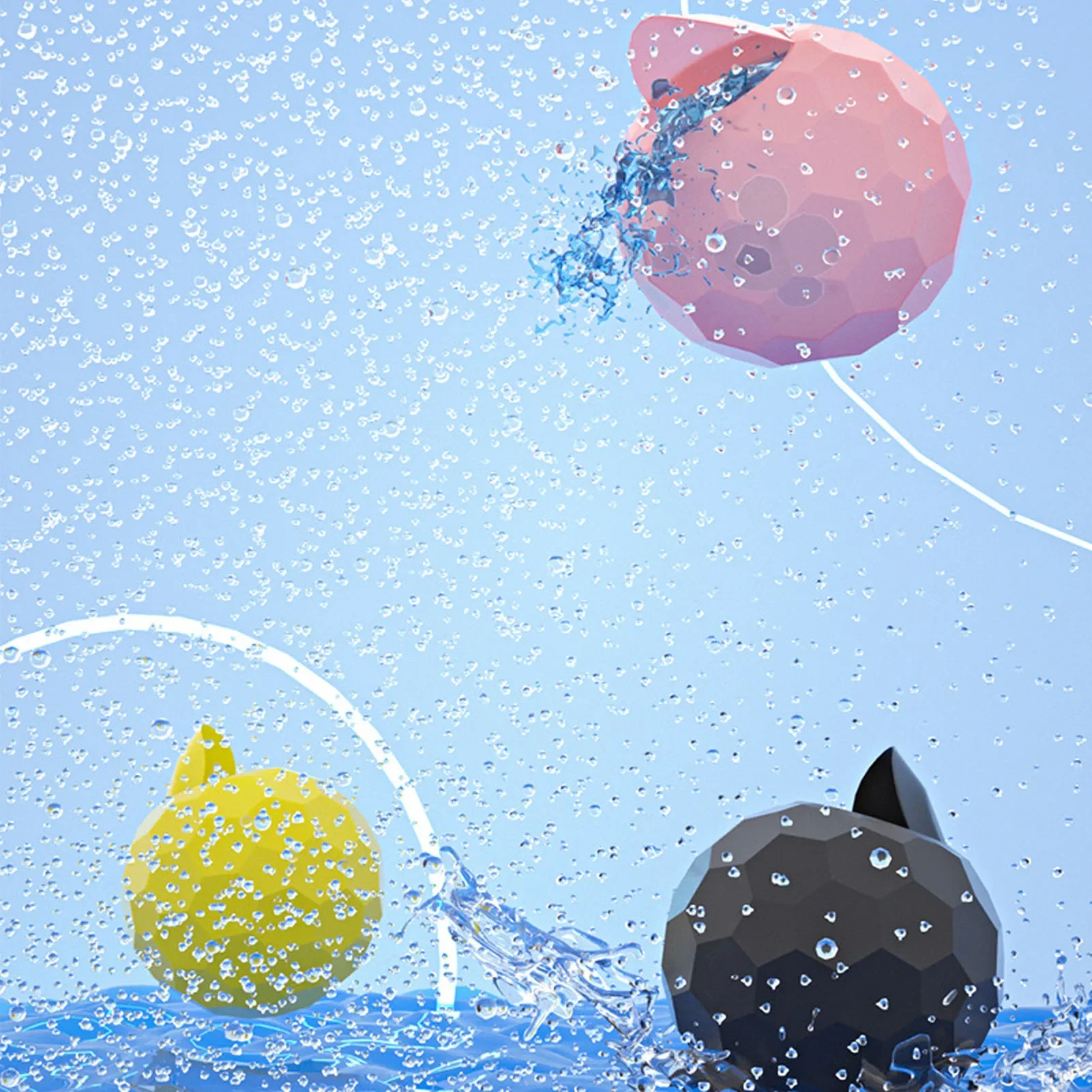 10 stuks herbruikbare waterballonnen siliconen waterballonnen zelfsluitende snelle vulling zomer zwembad strandfeest spel speelgoed zwart