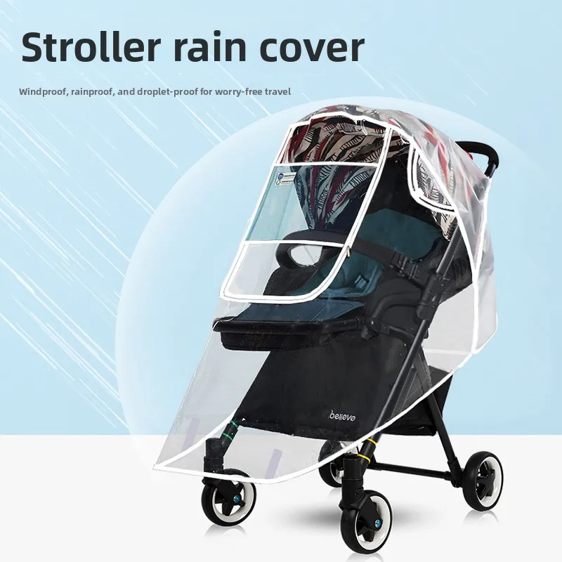 Rain Cover Universal Stroller Windshield Stroller Raincoat Cover Cold and Warm Rain Shield
