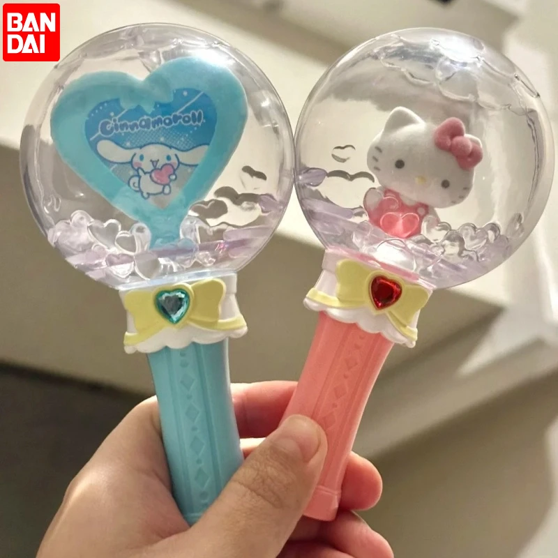Bandai nuevo Sanrio varita mágica figuras de acción modelo Hello Kitty Cinnamoroll Melody Pom Purin Hangyodon juguetes Gashapon genuinos