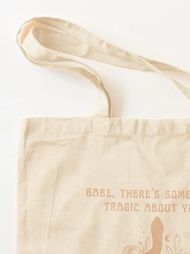 babe there's something tragic about you snake Tote Bag tote bags aesthetic canvas shopping bag shopping bag logo custom tote
