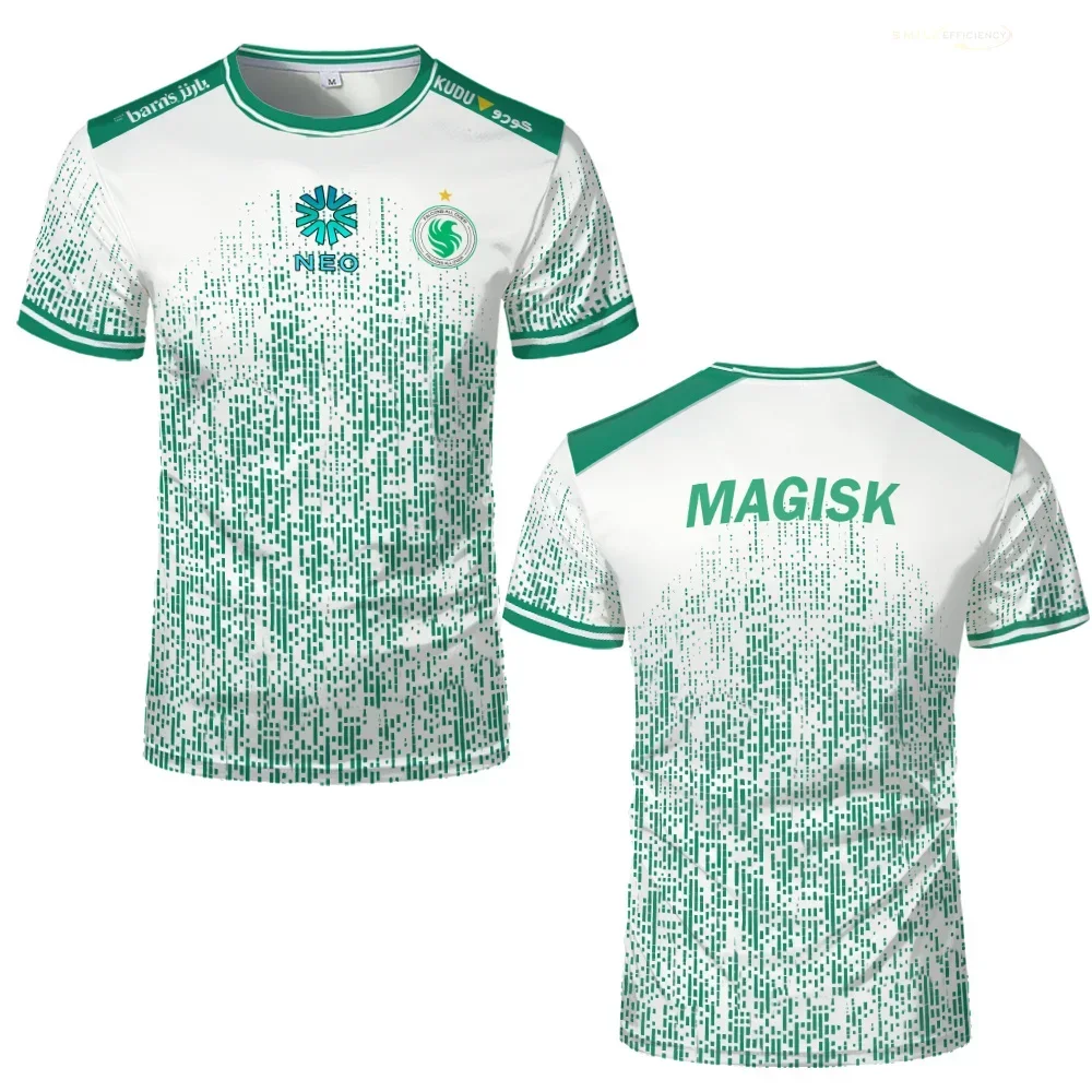 Team Falcons 2026 Trainings-Trikot – CS2 Esports – NiKo, m0NESY, Kyousuke Collaboration Rundhals-T-Shirt – Herren Freizeit-Oberteil – Detail 4