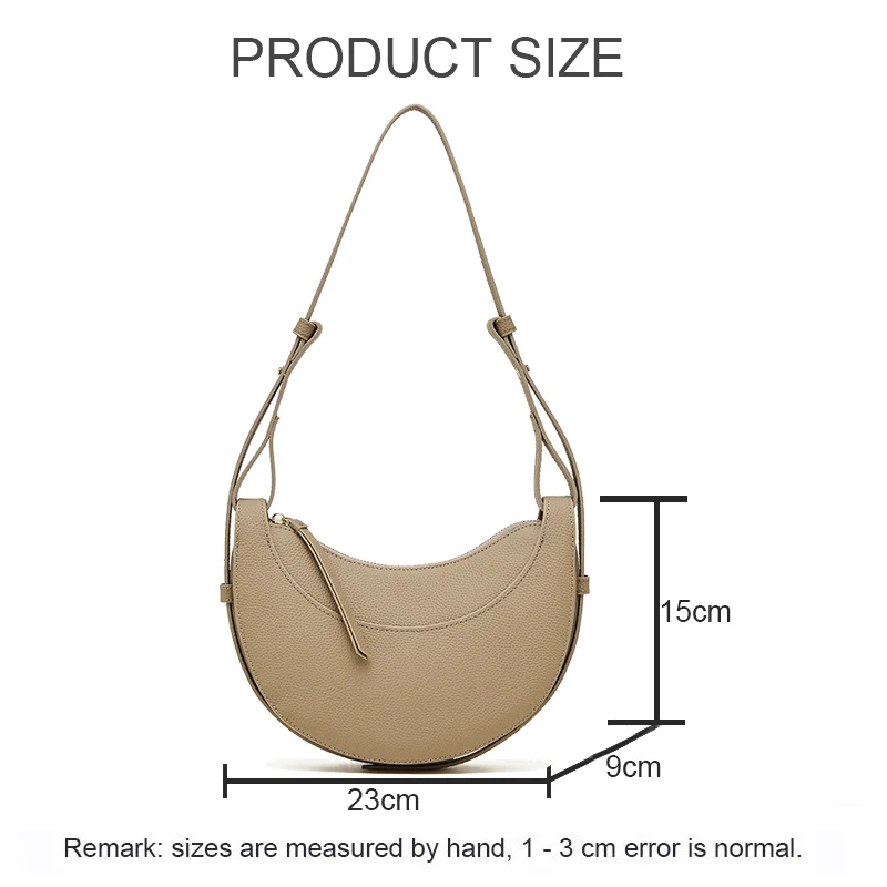 2025 المرأة قسط الملمس الطبقة العليا جلد البقر Crossbody الهلال حقيبة يد الاستخدام اليومي الإبط السرج حقيبة المتخصصة تصميم للسيدات