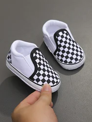 Yibubu White Baby Shoes Fashion Plaid Boy Shoes Comfortable Soft Bottom Baby Toddler First Walkers Newborn Baby Outdoor Shoes