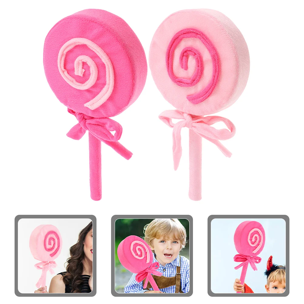 Lollipop Dance Props Christmas Decorations Festive Photo Candy Pink Fairy Wand Plush